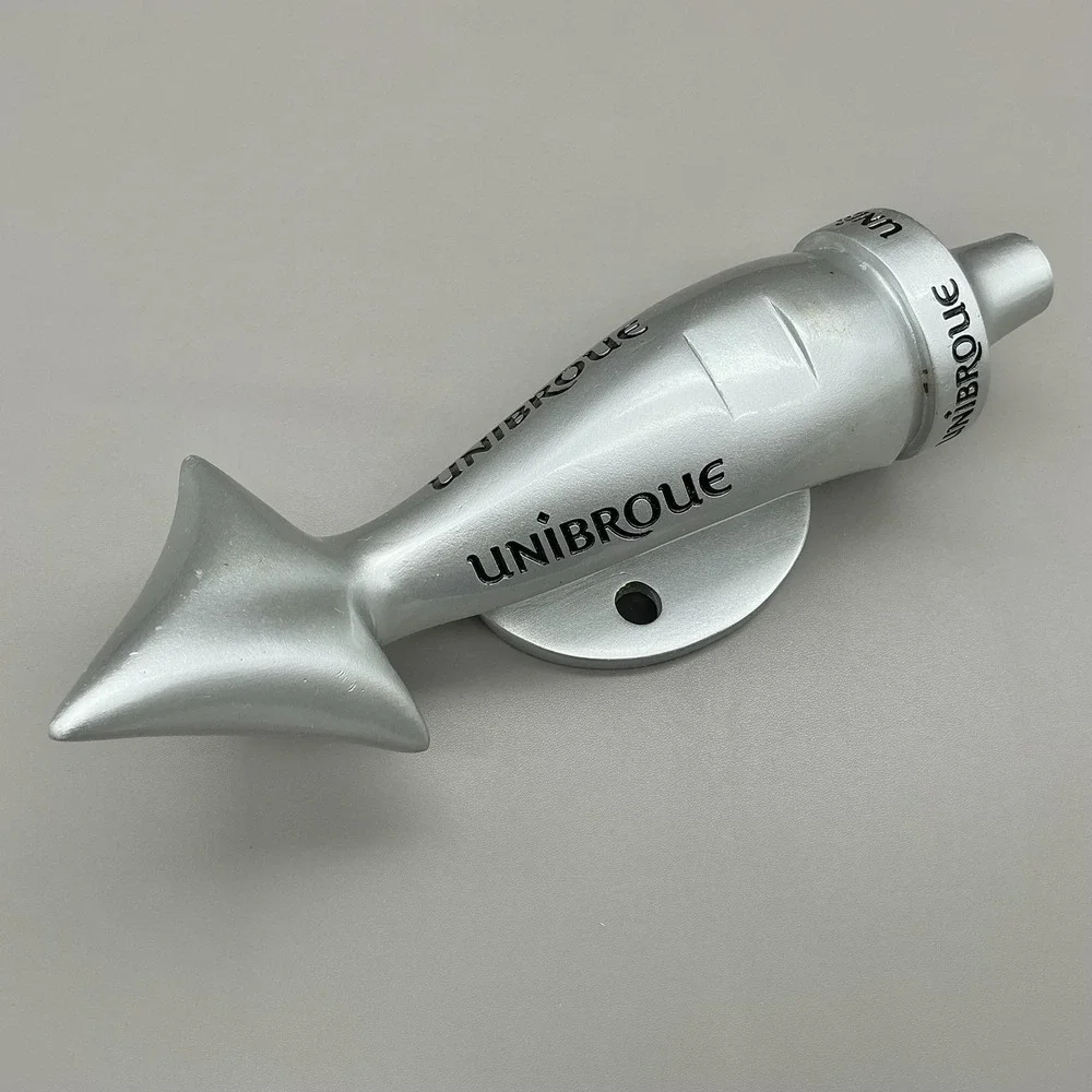 Unibroue Lune De Miel Beer Tap Handle Silver Tone Bar Decor Fish Collectible
